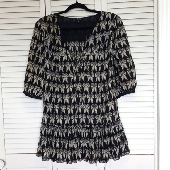 Faith Connexion Black and White Mini Dress - Picture 1 of 12